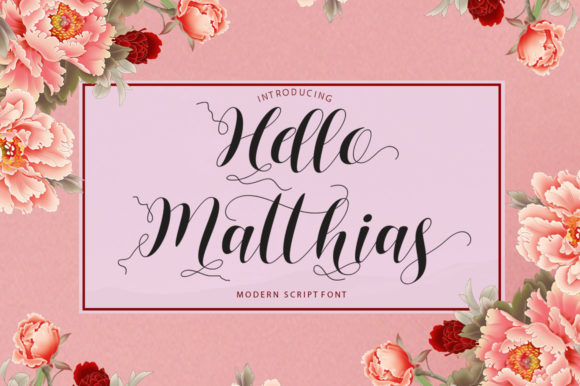 Hello Matthias: A Modern Script Typeface for Editorial Design