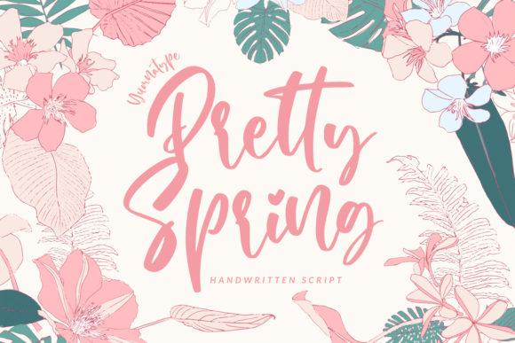 Pretty Spring Typeface: Elevate Handmade Brand Identity