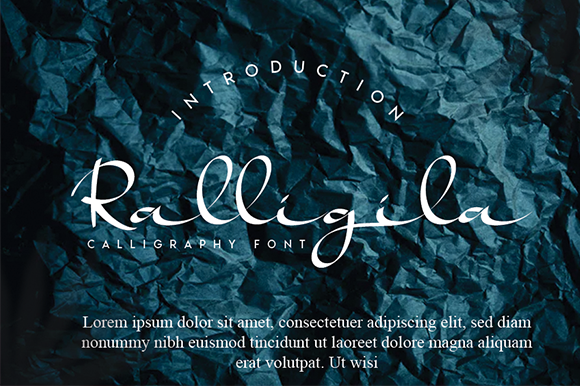 Ralligila: A Modern Script Font for Editorial Design