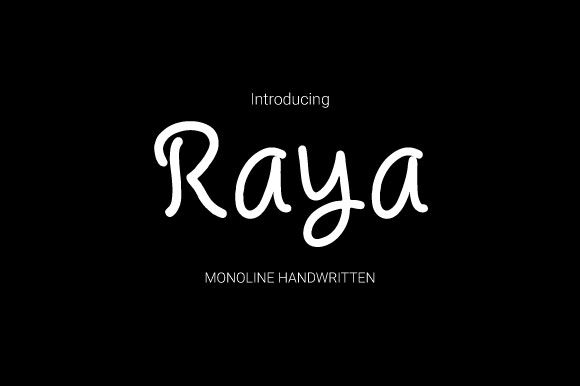 Raya Typeface: A Sweet Handwritten Font for Modern Brand Identity