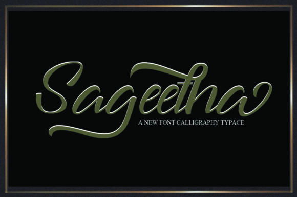 Sageetha: A Classic Script Font for Elegant Brand Identity
