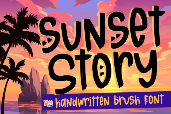 Sunset Story: A Quirky Brush Font for Summer Crafting Projects