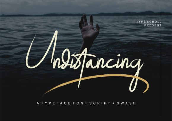 Undistancing: A Modern Brush Font for Handmade Brands
